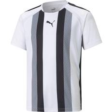 Puma Teamliga Striped Youth Football Jersey - White/Black (704927_04)