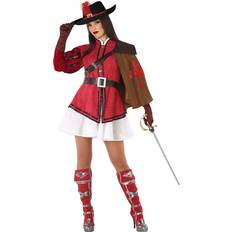 Th3 Party Musketeer Woman Costume Red