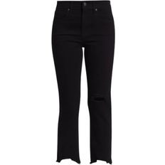 Levi's 724 High Rise Slim Straight Cropped Jeans - Black Pixel/Black