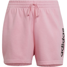 adidas Women's Essentials Slim Logo Shorts Plus Size - Light Pink/White