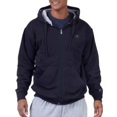 Champion Powerblend Fleece Full Zip C Logo Hoodie - Navy