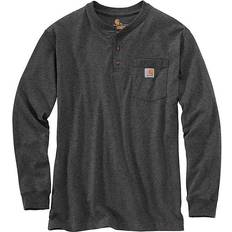 Carhartt Loose Fit Heavyweight Long Sleeve Pocket Henley T-shirt - Carbon Heather