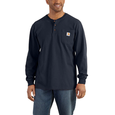 Carhartt Men - XL T-shirts & Tank Tops Carhartt Loose Fit Heavyweight Long Sleeve Pocket Henley T-shirt - Navy
