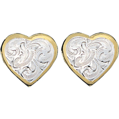 Montana Silversmiths Classic Montana Heart Earrings - Gold/Silver