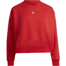 Adidas Women's Originals Adicolor Essentials Crew Sweatshirt Plus Size - Vivid Red