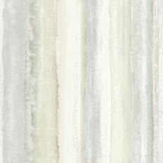 RoomMates York Wallcoverings Tan Watercolor Stripe Peel & Stick Wallpaper