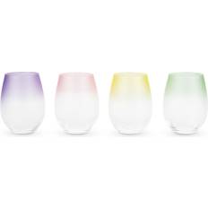 Blush Frosted: Ombre Stemless Wine Glasses