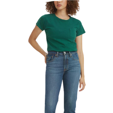 Levi's Arlo Garment-Dye Crewneck T-shirt - Forest Biome Garment Dye/Green