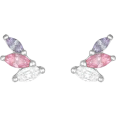 Montana Silversmiths Flared Cluster Wing Earrings - Silver/Purple/Pink/Transparent