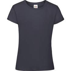 Lycra Oberteile Fruit of the Loom Girl's Sofspun Short Sleeve T-shirt 2-pack - Navy Blue