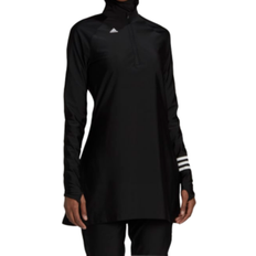 Burkinis & Modest Swimwear Adidas Women's 3 Stripes Long Sleeve Swim Top - Black/White