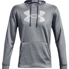 Under Armour Armour Rival Fleece Big Logo Hoodie - Pitch Gray Light Heather/Halo Gray