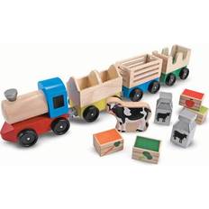 Animals Toy Vehicles Melissa & Doug Wooden Farm Train Toy Set