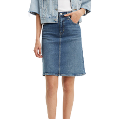 A-line Skirts - Cotton Levi's Iconic Skirt - Block Party Blue Medium Wash