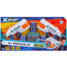 Xshot XShot Excel Double Kickback Foam Dart Blaster Combo Pack (8 Darts, 6  Cans) by ZURU