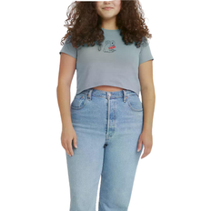 Levi's Cropped Jordie T-shirt - Bunny Box Tab Plein Air/Blue