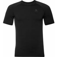 Herren - Skifahren Basisschicht-Oberteile Odlo Performance Warm Eco Base Layer T-shirts Men - Black/Odlo Graphite Grey