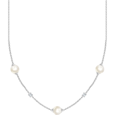 Thomas Sabo Charm Club Delicate Necklaces - Silver/Pearl/Transparent