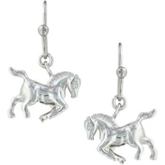 Montana Prancing Horse Earrings - Silver