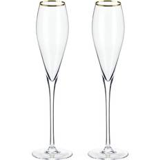 Gold Champagne Glasses Viski Belmont Rimmed Champagne Glass 2