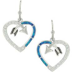 Montana Follow Your Arrow Heart Earrings - Silver/Blue/Transparent