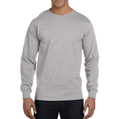 Hanes Beefy-T Long-Sleeve T-shirt Unisex - Light Steel