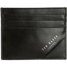 Ted Baker Card Cases Ted Baker Rifle Embossed Corner Leather Cardholder - Black