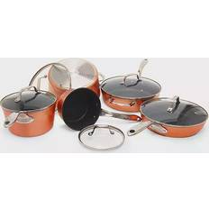 The Rock Starfrit Cookware Set with lid 10 Parts