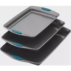 Rachael Ray Nonstick Bakeware 3-piece Cookie Pan Set, Grey, 3 Piece 3 Piece Baking Tin