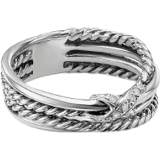 David Yurman X Collection Ring - Silver/Diamonds