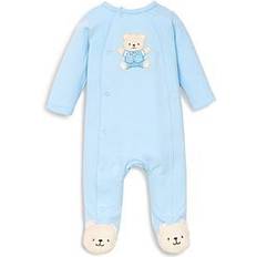 Pajamases Children's Clothing Little Me Cute Bear Footed One-Piece - Light Blue (LBQ03988N)