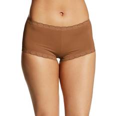 Maidenform One Fab Fit Microfiber Boyshort with Lace - Cinnamon Butter