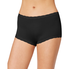 Maidenform One Fab Fit Microfiber Boyshort with Lace - Black