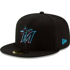 New Era Caps New Era Marlins 59Fifty Authentic Cap - Black/Carolina/Pink