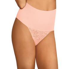 Maidenform Lace Shaping Thong with Cool Comfort Fabric - Pink Pirouette