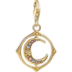 Thomas Sabo Charm Club Collectable Moon Charm Pendant - Gold/Transparent