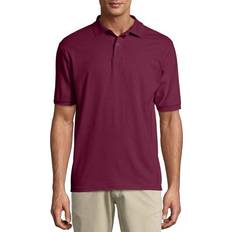 Hanes Cotton-Blend EcoSmart Polo Jersey - Maroon