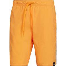 Adidas Classic-Length 3-Stripes Swim Shorts - Orange Rush/White