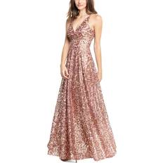 Dress The Population Ariyah Sequinned Fit & Flare Dress - Blush Multi