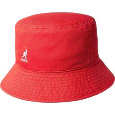 Red - Women Hats Kangol Washed Bucket Hat Unisex - Cherry Glow