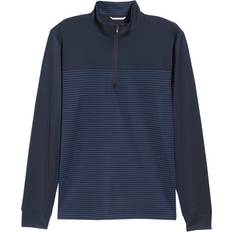 Cutter & Buck Traverse Stripe Stretch Quarter Zip Pullover - Liberty Navy