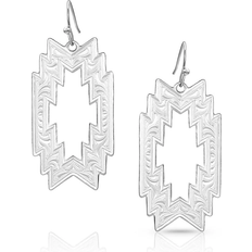 Montana Silversmiths Thunderstorm Geometric Earrings - Silver