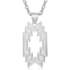 Montana Silversmiths Storm Cloud Geometric Necklace - Silver