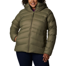 Columbia Women's Autumn Park Down Hooded Jacket Plus - Stone Green