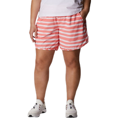 Columbia Women's Bogata Bay Stretch Printed Shorts Plus - Coral Reef Brush Stripe