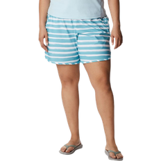 Columbia Women's Bogata Bay Stretch Printed Shorts Plus - Sea Wave Brush Stripe