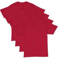 Hanes Red T-shirts Hanes Essential-T Short Sleeve T-shirt 4-pack - Deep Red