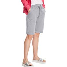 Hanes Women's French Terry Bermuda Pocket Short - Light Steel