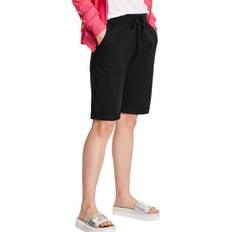 Hanes Women's French Terry Bermuda Pocket Short - Black