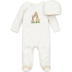 Pajamases Children's Clothing Little Me Giraffe Footed One-Piece & Hat - White (L643855)